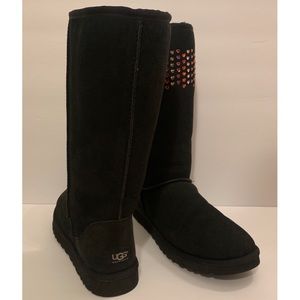 New Black Custom Ugg Boots with Swarovski Crystal